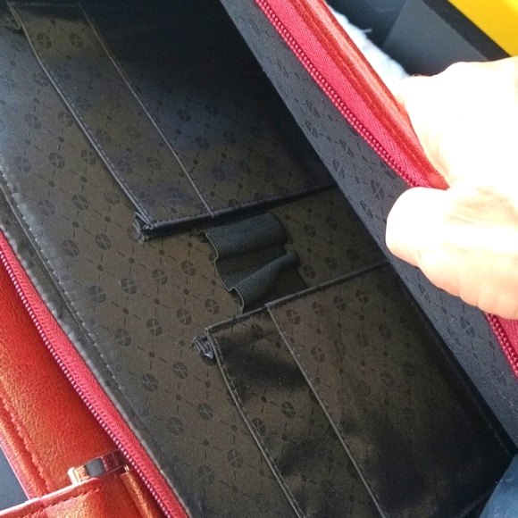 Foray Maroon Faux Leather Briefcase Planner Binder Bag Multi-Pocket Organizer . - Picture 8 of 16